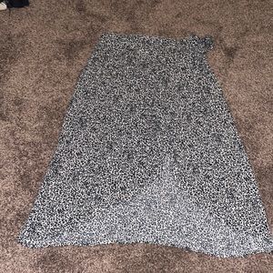 Leopard high-low wrap skirt